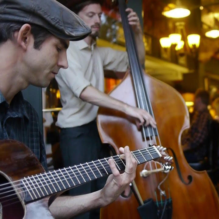 Steve Karla at Wicked Weed Steve Karla playing guitar at Wicked Weed